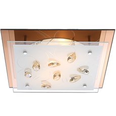 Настенно-потолочный светильник с стеклянными плафонами белого цвета Globo 40412-2