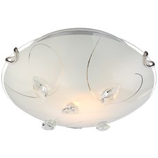 Настенно-потолочный светильник с стеклянными плафонами белого цвета Globo 40414-1