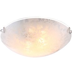 Настенно-потолочный светильник с стеклянными плафонами белого цвета Globo 40463-2