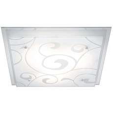 Настенно-потолочный светильник с стеклянными плафонами белого цвета Globo 48062