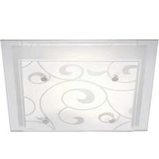 Настенно-потолочный светильник с арматурой хрома цвета, плафонами белого цвета Globo 48062-2
