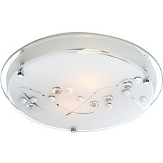 Настенно-потолочный светильник с стеклянными плафонами белого цвета Globo 48090-2