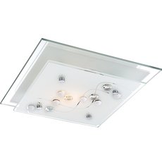 Настенно-потолочный светильник с стеклянными плафонами белого цвета Globo 48092