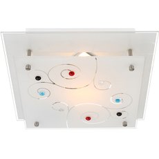 Настенно-потолочный светильник с стеклянными плафонами белого цвета Globo 48140-1