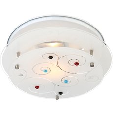 Настенно-потолочный светильник с стеклянными плафонами белого цвета Globo 48141-1