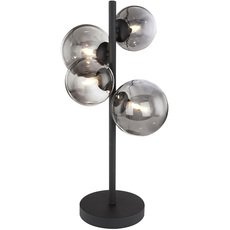 Настольная лампа с арматурой чёрного цвета, стеклянными плафонами Globo 56133-4T
