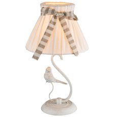 Настольная лампа с текстильными плафонами белого цвета Globo 69027T