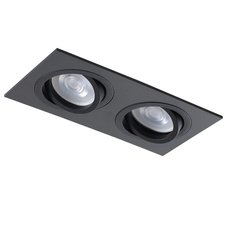 Точечный светильник с металлическими плафонами чёрного цвета Crystal lux CLT 002C2 BL