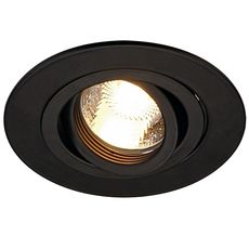 Точечный светильник с арматурой чёрного цвета, металлическими плафонами SLV 113440