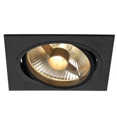 Точечный светильник с арматурой чёрного цвета, металлическими плафонами SLV 113830