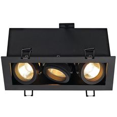 Точечный светильник с арматурой чёрного цвета, металлическими плафонами SLV 115530