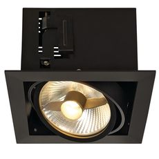Точечный светильник с арматурой чёрного цвета, металлическими плафонами SLV 115540