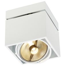 Точечный светильник с арматурой белого цвета, металлическими плафонами SLV 117101