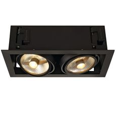 Точечный светильник с арматурой чёрного цвета, металлическими плафонами SLV 115550