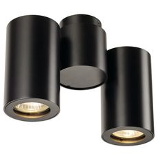 Точечный светильник с арматурой чёрного цвета, металлическими плафонами SLV 151830