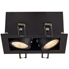 Точечный светильник с арматурой чёрного цвета, металлическими плафонами SLV 115710