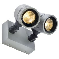 Светильник для уличного освещения с арматурой серого цвета, стеклянными плафонами SLV 233094
