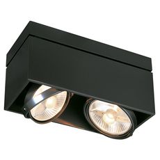 Точечный светильник с арматурой чёрного цвета, металлическими плафонами SLV 117110