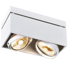 Точечный светильник с арматурой белого цвета, металлическими плафонами SLV 117111