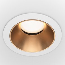 Точечный светильник с арматурой белого цвета, плафонами золотого цвета Maytoni DL051-U-1WMG