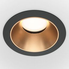 Точечный светильник с арматурой чёрного цвета, плафонами золотого цвета Maytoni DL051-U-1BMG