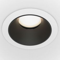 Точечный светильник с арматурой белого цвета, плафонами чёрного цвета Maytoni DL051-U-1WB