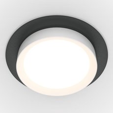 Точечный светильник с арматурой чёрного цвета Maytoni DL086-GX53-RD-BW