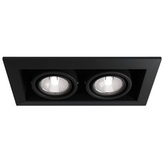 Точечный светильник с арматурой чёрного цвета, металлическими плафонами Maytoni DL008-2-02-B
