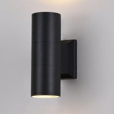 Светильник для уличного освещения с арматурой чёрного цвета, плафонами чёрного цвета Maytoni O574WL-02B