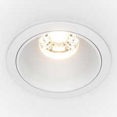 Точечный светильник с арматурой белого цвета Maytoni DL043-01-10W3K-RD-W