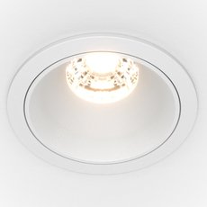Точечный светильник с арматурой белого цвета, металлическими плафонами Maytoni DL043-01-10W4K-RD-W