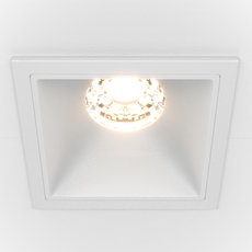 Точечный светильник с арматурой белого цвета, металлическими плафонами Maytoni DL043-01-10W3K-SQ-W