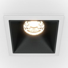 Точечный светильник с плафонами чёрного цвета Maytoni DL043-01-10W4K-SQ-WB
