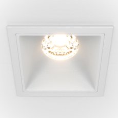 Точечный светильник с плафонами белого цвета Maytoni DL043-01-10W4K-SQ-W