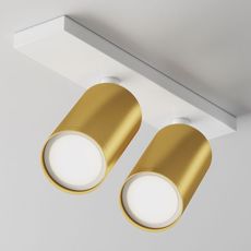 Точечный светильник с арматурой белого цвета, плафонами золотого цвета Maytoni C051CL-U-2WMG