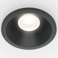Точечный светильник с арматурой чёрного цвета Maytoni DL034-01-06W4K-B