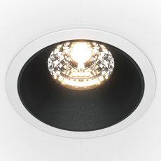 Точечный светильник с арматурой белого цвета, плафонами чёрного цвета Maytoni DL043-01-15W4K-RD-WB