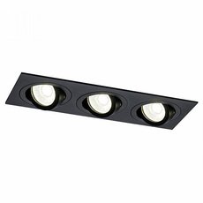 Точечный светильник с металлическими плафонами чёрного цвета Maytoni DL024-2-03B