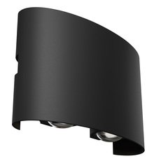 Светильник для уличного освещения с арматурой чёрного цвета, металлическими плафонами Maytoni O417WL-L4B3K