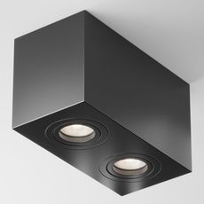 Точечный светильник с металлическими плафонами чёрного цвета Maytoni C017CL-02B