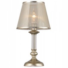 Настольная лампа с арматурой золотого цвета, текстильными плафонами Freya FR2539TL-01G