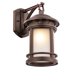 Светильник для уличного освещения с арматурой коричневого цвета, стеклянными плафонами Maytoni O031WL-01BR