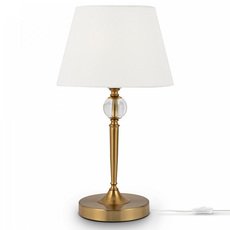 Настольная лампа с текстильными плафонами белого цвета Freya FR5190TL-01BS1