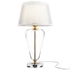 Настольная лампа с арматурой латуни цвета, текстильными плафонами Maytoni Z005TL-01BS