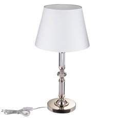 Настольная лампа с арматурой хрома цвета, плафонами белого цвета Maytoni MOD018TL-01CH