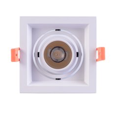 Точечный светильник с арматурой белого цвета, металлическими плафонами DeMarkt 637016101