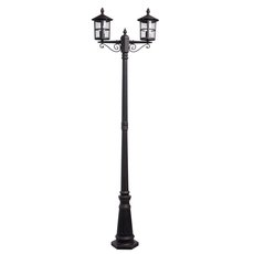 Светильник для уличного освещения с арматурой коричневого цвета, плафонами прозрачного цвета DeMarkt 806041202
