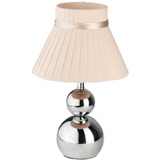 Настольная лампа с арматурой хрома цвета, текстильными плафонами MW-LIGHT 610030201
