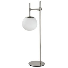 Настольная лампа с арматурой никеля цвета, плафонами белого цвета DeMarkt 707031101