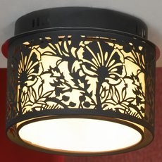 Светильник с металлическими плафонами чёрного цвета Lussole LSF-2377-04